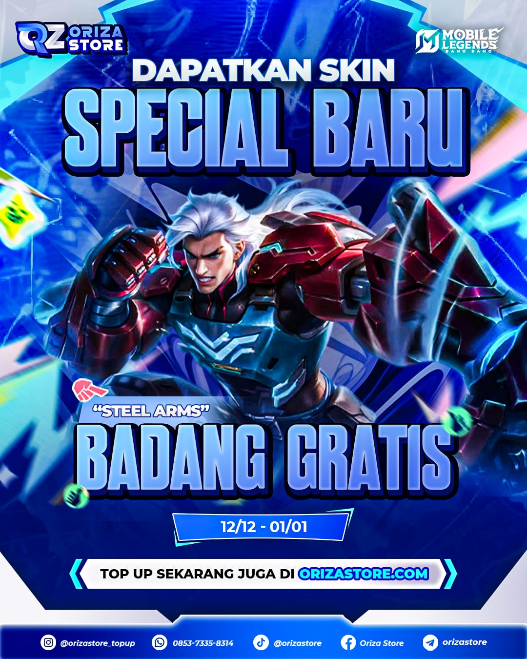 Gratis Skin Special Badang “Steel Arms”!